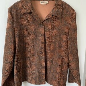 Briggs New York Brown Snake Print Women's Jacket